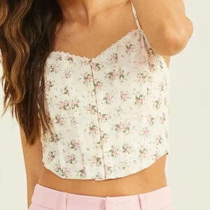 NEW with tags (NWT) Altar’d State Claudia Floral Corset Top.